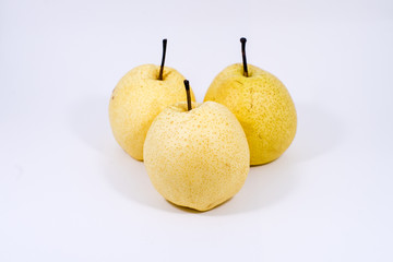 Chinese pear on  white background isolate