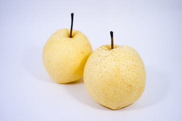 Chinese pear on  white background isolate