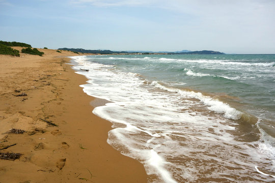 Corission lake (lagoon), Corfu Trail, Greece