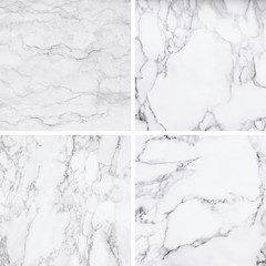 Collection of white marble texture and background.