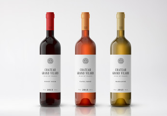 3 Wine Bottle Mockups 1