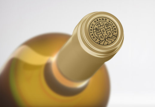 Wine Bottle Top Mockup