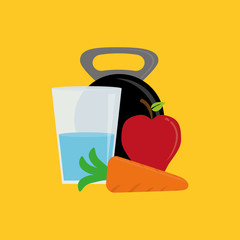 Fitness healthy food icon vector illustration graphic