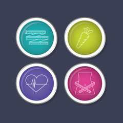 Fitness healthy lifestyle icon vector illustration graphic