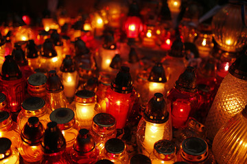 burning candles background