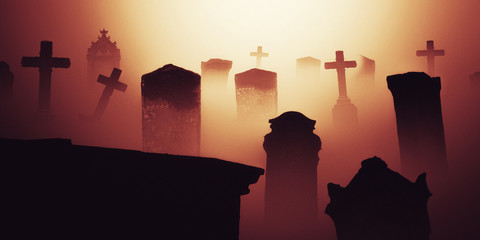 Dark Horror  gravestone background.