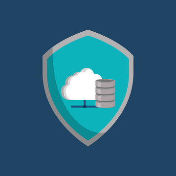Cloud computing technology icon vector illustration graphic design
