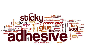 Adhesive word cloud