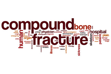 Obraz premium Compound fracture word cloud
