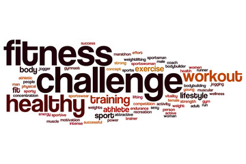 Fitness challenge word cloud