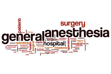 General anesthesia word cloud