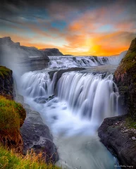 Gordijnen Gulfoss Falls, IJsland © Chris