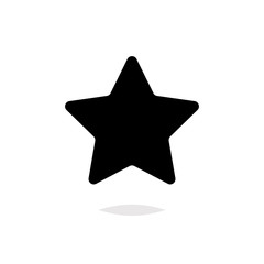 Star icon with rounded edges isolated
