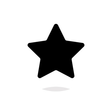 Star Icon With Rounded Edges Isolated