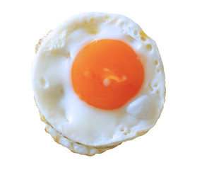 fried egg isolate on white background