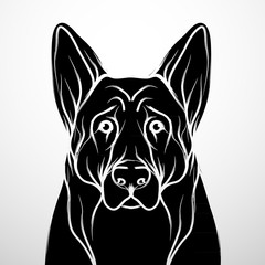 Dog vector and card template icon design, Dog illustration.