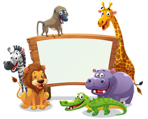 Safari animals board