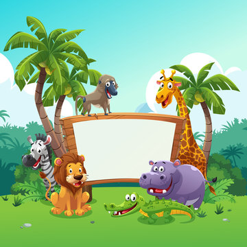 Safari animals board