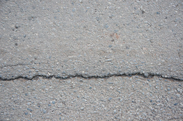 Obraz premium close up Cracked asphalt road in Thailand