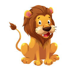 Obraz premium Lion in a sitting position