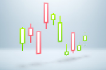 Art of candle stick stock exchange concept