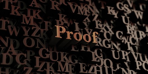 Proof - Wooden 3D rendered letters/message.  Can be used for an online banner ad or a print postcard.