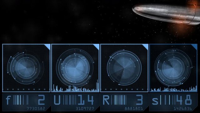 External ballistics of flying bullets. Data processing on PC. Information data on the monitor. 