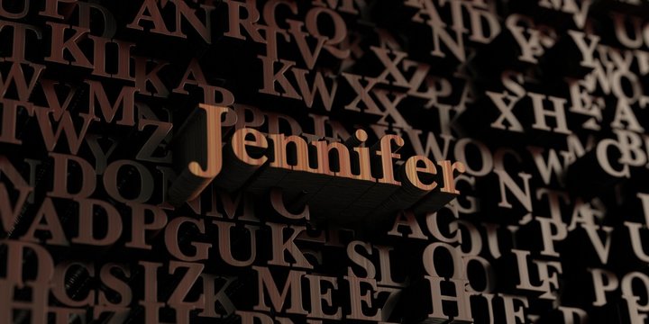 Jennifer - Wooden 3D rendered letters/message.  Can be used for an online banner ad or a print postcard.