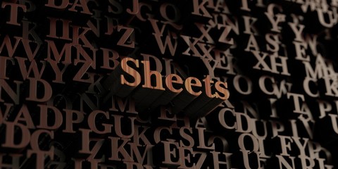 Sheets - Wooden 3D rendered letters/message.  Can be used for an online banner ad or a print postcard.