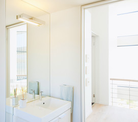 Exclusive modern white bathroom