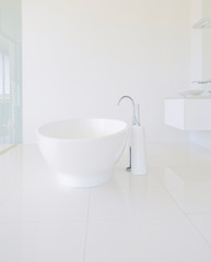 Naklejka na ściany i meble Exclusive modern white bathroom
