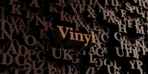 Vinyl - Wooden 3D rendered letters/message.  Can be used for an online banner ad or a print postcard.