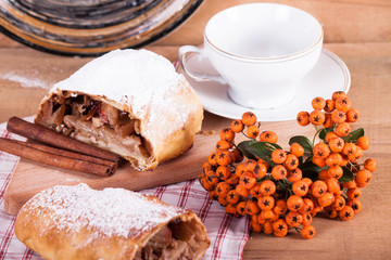 Piece of apple strudel