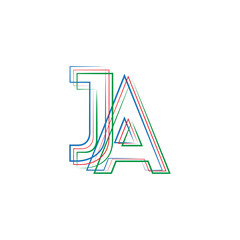 INITIAL ABSTRACT LOGO WITH COLOR