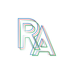 INITIAL ABSTRACT LOGO WITH COLOR