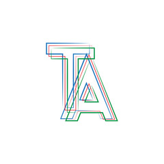 INITIAL ABSTRACT LOGO WITH COLOR
