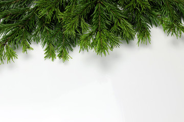 Obraz premium New Year tree toy ball background