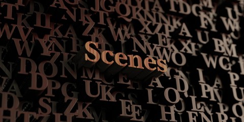 Scenes - Wooden 3D rendered letters/message.  Can be used for an online banner ad or a print postcard.