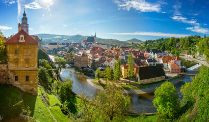 Panoramic view of Cesky Krumlov, Czech Republic - 125440139