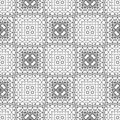 Vector seamless pattern. Modern decorative background in black and white colors. Coloring book pages for adults, anti stress coloring.