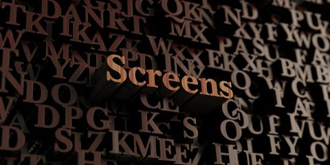 Screens - Wooden 3D rendered letters/message.  Can be used for an online banner ad or a print postcard.