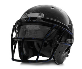 Rugby helmet on white background