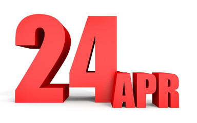 April 24. Text on white background.
