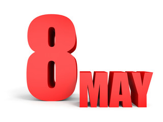 May 8. Text on white background.