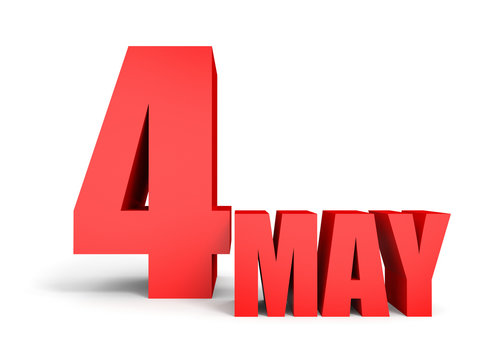 May 4. Text on white background.