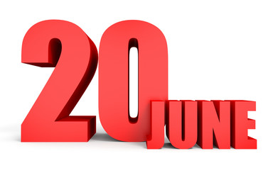 June 20. Text on white background.