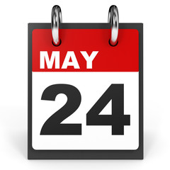 May 24. Calendar on white background.