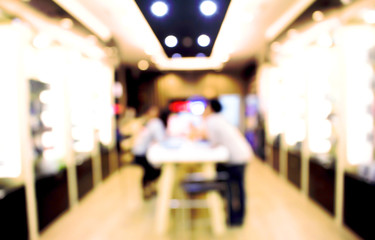 Abstract blur beautiful luxury shopping mall for background.