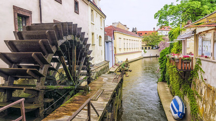 Fototapeta na wymiar Devil River in Prague, Czech Republic
