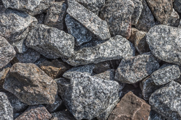 granite gravel, stone on the floor, outdoor ground